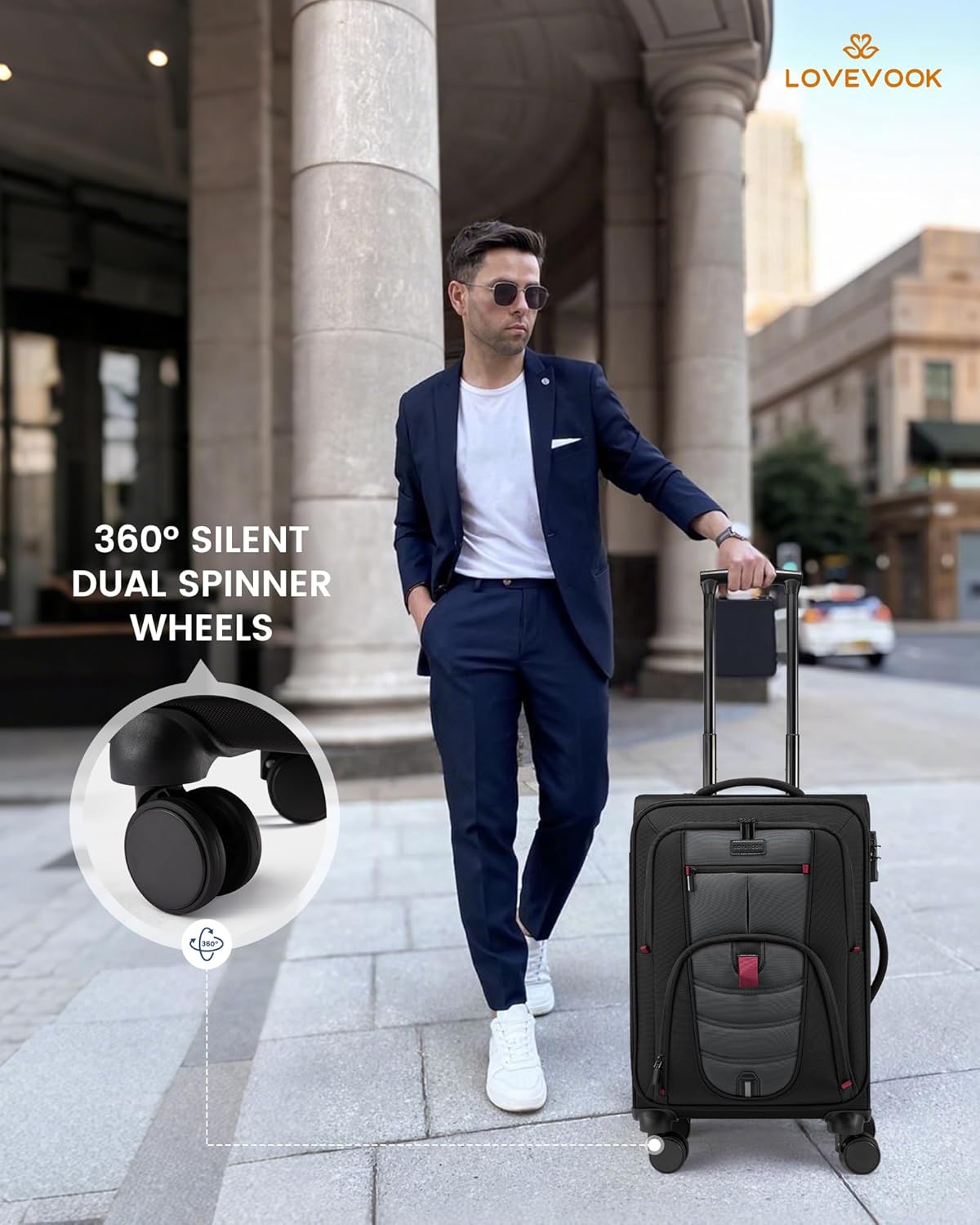 Carry On Luggage 22x14x9 Airline Approved 22 Inch Suitcases with Spinner Wheels Softside Carry on Luggage with TSA Lock for Men Women Business Trip Lightweight Large Capacity Luggage for Travel.jpg