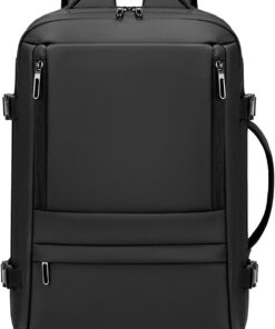 Carry On Travel Backpack for Airplanes | 35L Suitcase Backpack Luggage Business Weekender Bag - Expandable Travel Carry On Flight Approved for Men Women - Black