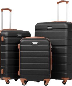 Coolife Luggage 3 Piece Set Suitcase Spinner Hardshell Lightweight TSA Lock