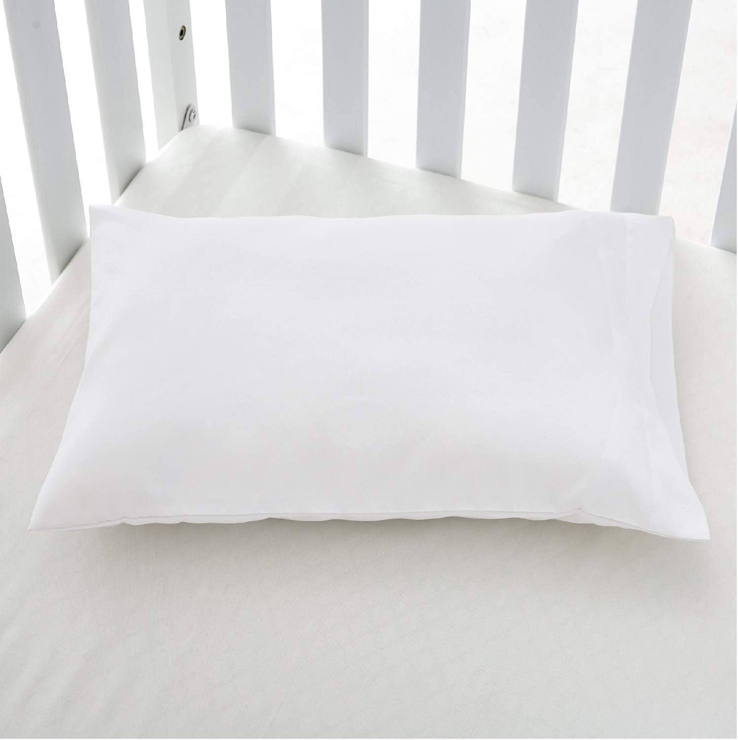 EXQ Home Toddler Pillowcases 13x18 Travel Pillow Case Set of 2 Small Pillow Case Fits Baby Pillow Sized 12x16 13x18 Kids Pillowcases 2 Pack Machine Washable with Envelope ClosureWhite.jpg