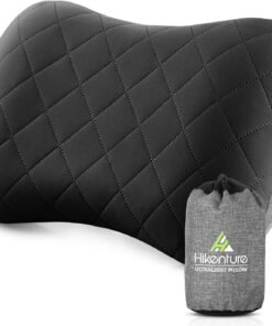Hikenture Camping Pillow with Removable Cover - Ultralight Inflatable Pillow for Neck Lumbar Support - Upgrade Backpacking Pillow - Washable Travel Air Pillows for Camping, Hiking, Backpacking