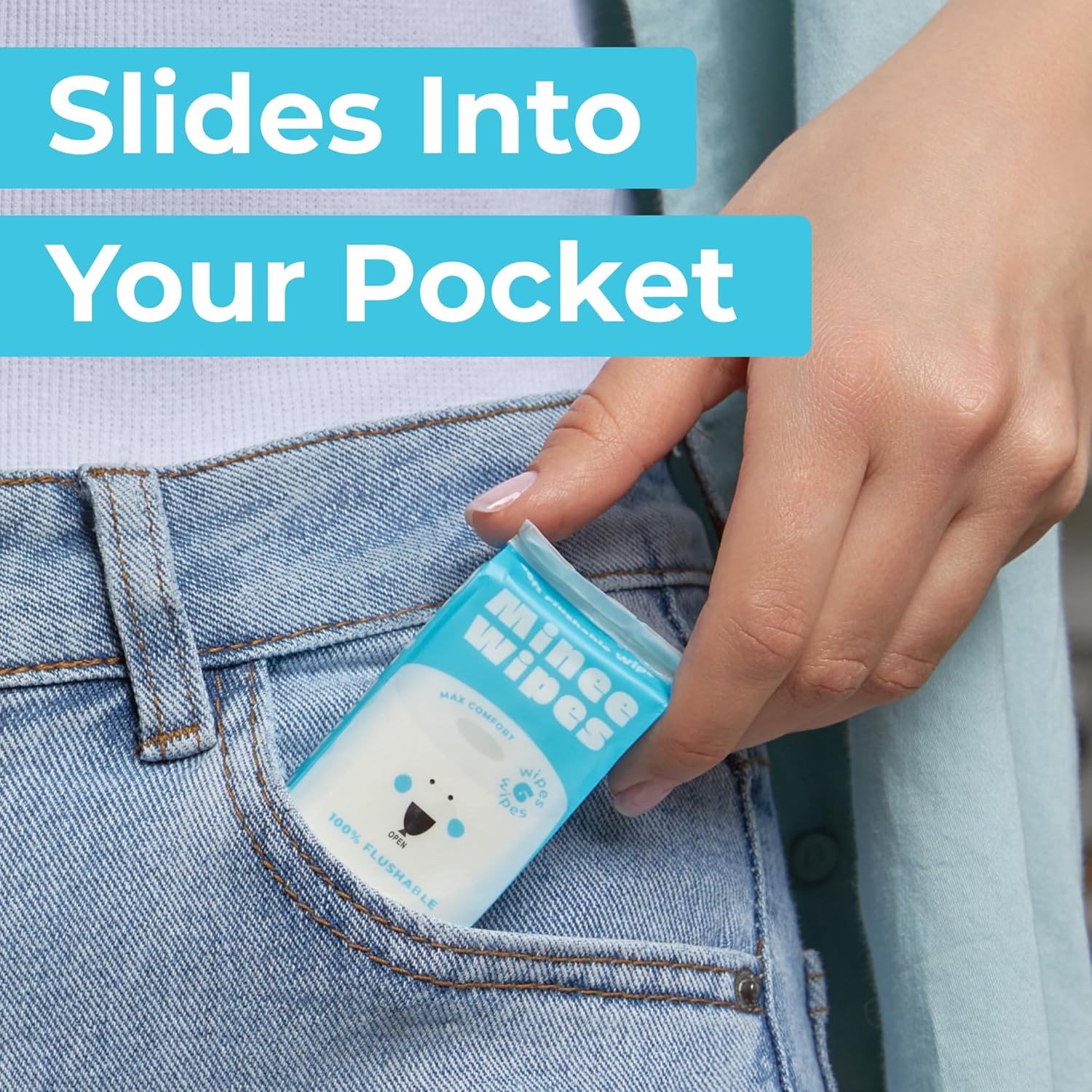 Impossibly Compact Travel Flushable Wipes 99.5 Water and Aloe Safe for Sensitive Skin Hypoallergenic Unscented Travel Essentials for Adults Kids Baby Care 8 Pack Total 48 Wipes.jpg