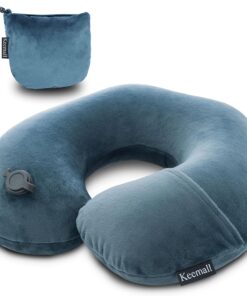 Inflatable Travel Neck Pillow for Airplane Train Car Washable Pillowcase U Shaped Office Napping Pillow