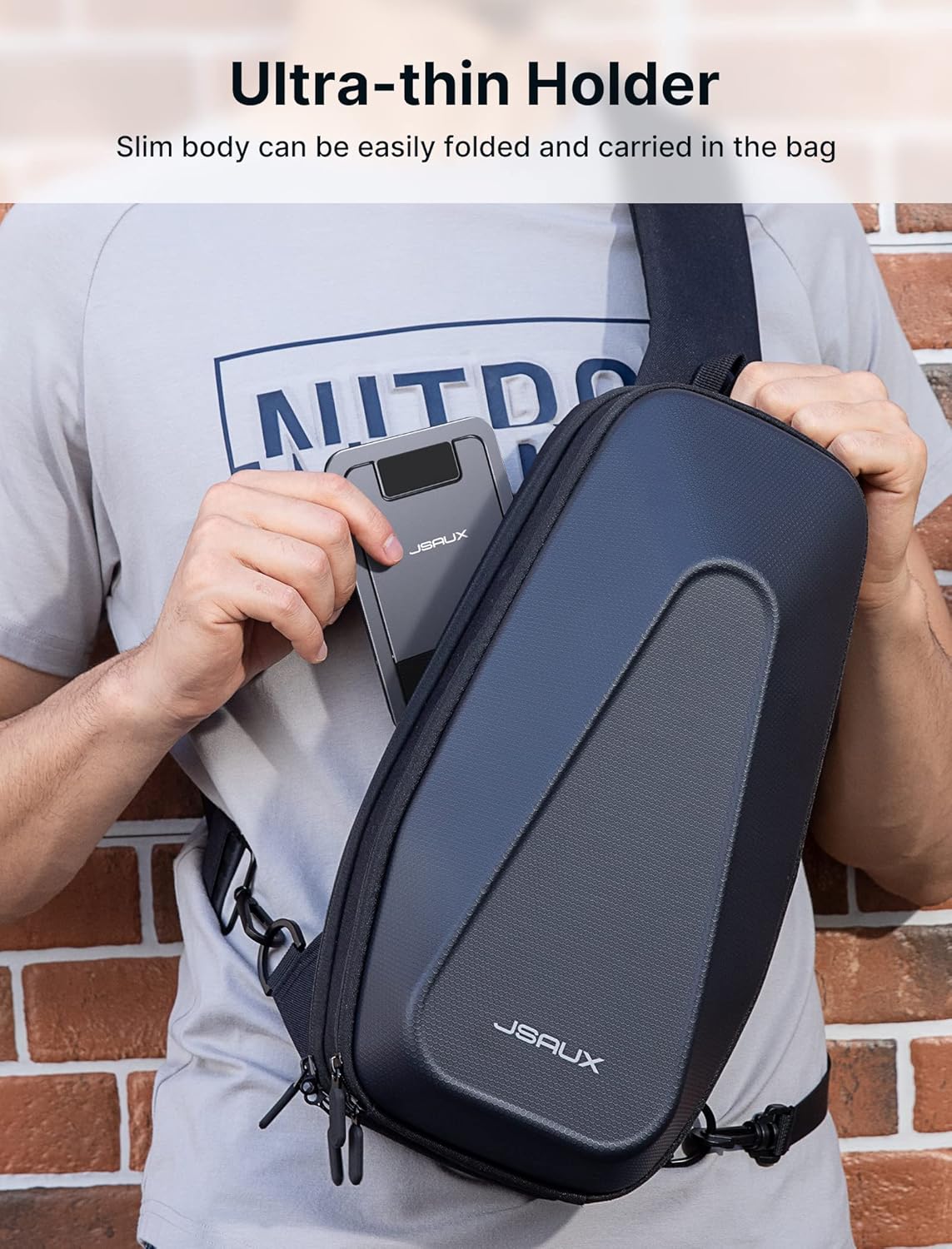 JSAUX Cell Phone Stand Foldable Aluminum Adjustable Phone Holder for Desk Portable Travel Essentials Office Accessories for iPhone 17 16 15 14 13 Pro Max Samsung S25 S24 S23 Ultra Kindle Gray.jpg