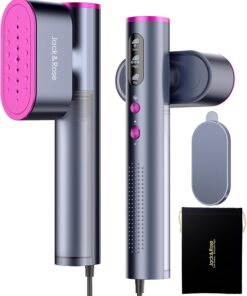 Jack ＆ Rose Travel Steamer for Clothes,100-220V Portable Iron,15s Heat Up,Steamer ＆ Iron 2 In 1, Travel Size,Large Ceramic Heat Panel,for Global and Europe