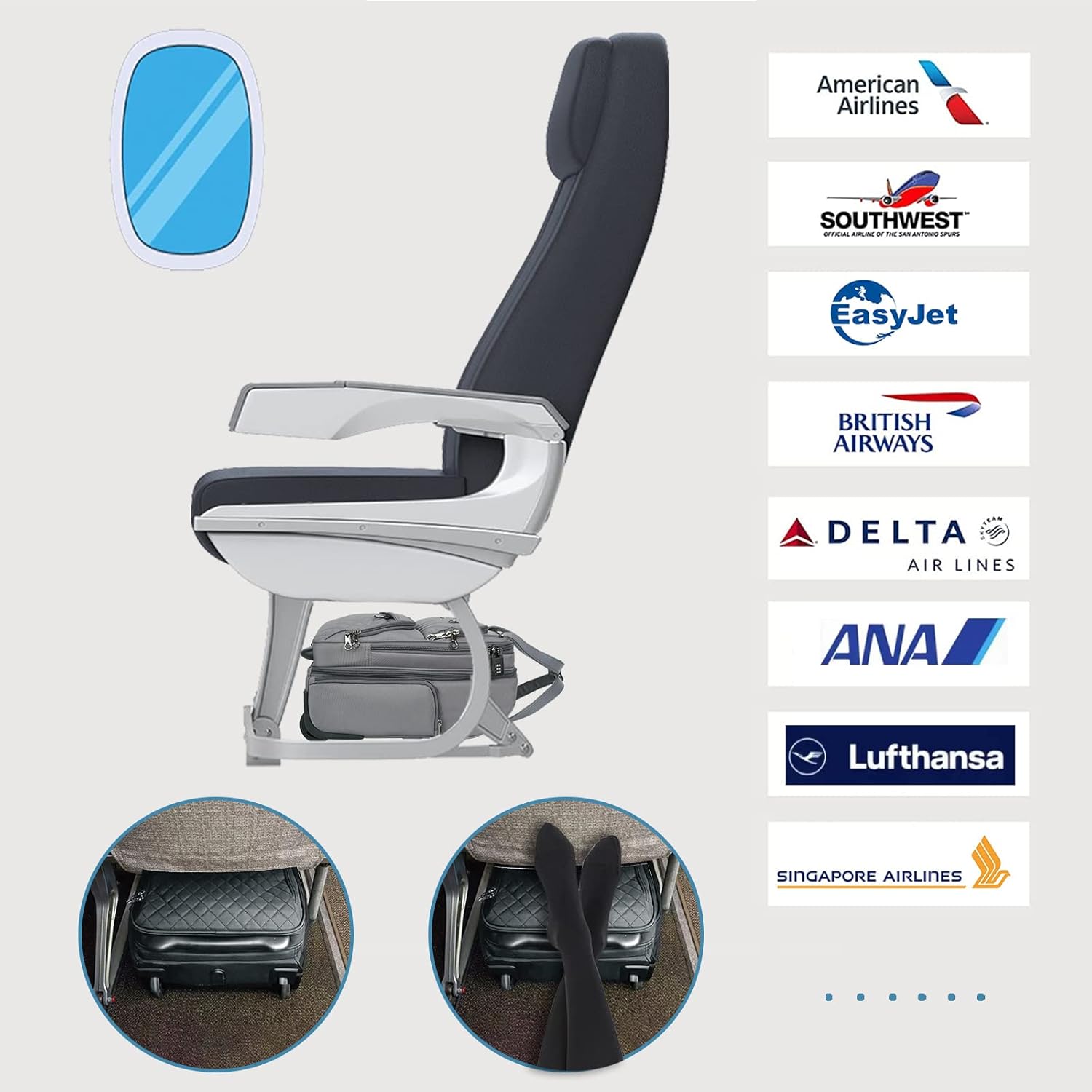 KROSER Carry On Underseat Multi functional 16 inch Underseater Lightweight Overnight Suitcase for Men Women Grey.jpg