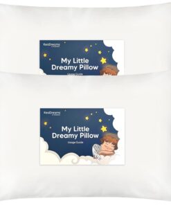 KeaBabies 2-Pack Toddler Pillows 2 Year Old to 5-14x20 Soft Organic Cotton Kids Pillow for Sleeping, Travel, School, Daycare, Nap, Toddler Bed, Machine Washable, Without Pillowcase (Soft White)