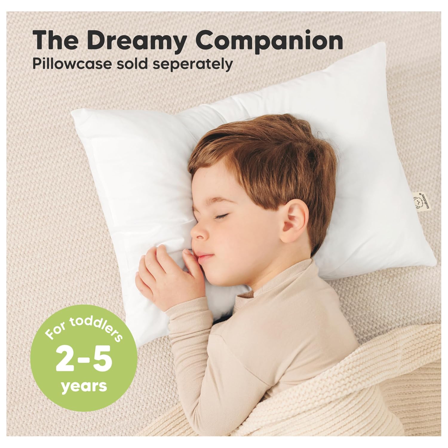 KeaBabies 2 Pack Toddler Pillows 2 Year Old to 5 14x20 Soft Organic Cotton Kids Pillow for Sleeping Travel School Daycare Nap Toddler Bed Machine Washable Without Pillowcase Soft White.jpg