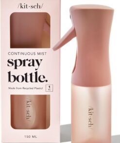 Kitsch Continuous Spray Bottle for Hair – Fine Mist Water Mister & Water Spray Bottle – Recycled Hair Spray Bottle – Spray Bottles for Cleaning, Styling, Plants & More – Terracotta, 150ml