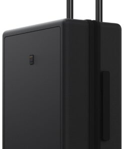 LEVEL8 Hard Shell Carry on Luggage Airline Approved, Carry-on Suitcases with Wheels, Lightweight Luminous Textured Hardside Travel Bag with Tsa Lock, 20 Inch, Black