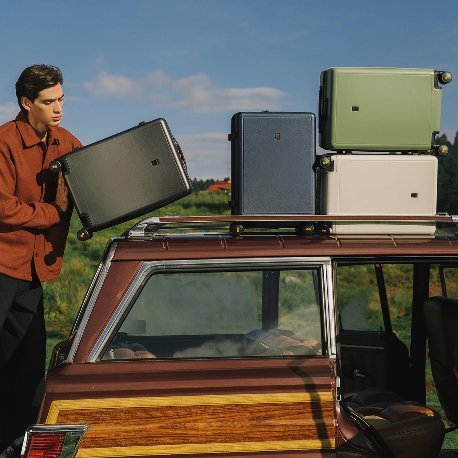 LEVEL8 Hard Shell Carry on Luggage Airline Approved Carry on Suitcases with Wheels Lightweight Luminous Textured Hardside Travel Bag with Tsa Lock 20 Inch Black.jpg