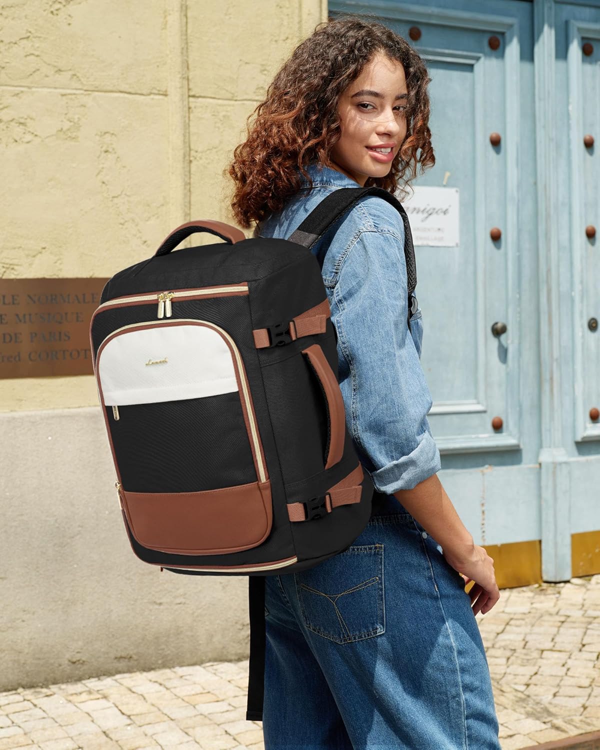 LOVEVOOK 40L Travel Backpack Carry on Flight ApprovedPersonal Item Bag with 3 Packing Cubes Travel Backpack Bag for Women Fits 17 Laptop Water resistant Carry On Backpack for Airplanes.jpg