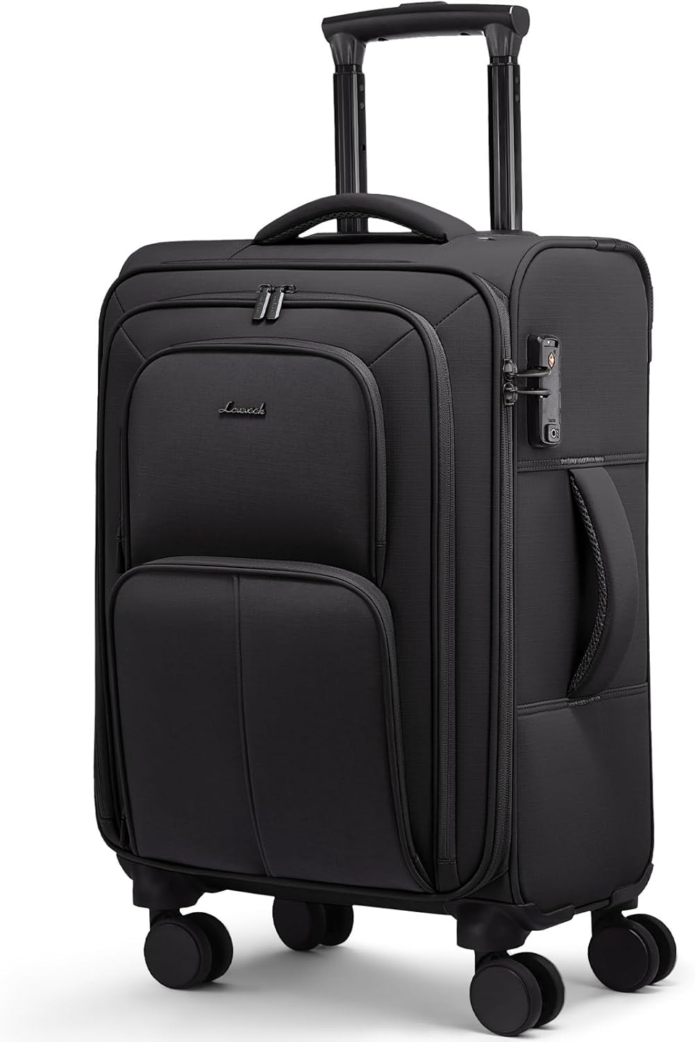LOVEVOOK Carry On Luggage 22x14x9 Airline Approved, 22 Inch Softside Suitcases with Spinner Wheels, Lightweight Carry-on Suitcase with TSA Lock for Women Men, Large Luggage for Travel Business Trip