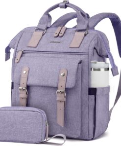 LOVEVOOK Laptop Backpack for Women, 15.6 Inch Teacher Nurse Bag Work Travel Computer Backpacks Purse, College Bookbag for School, Water Resistant Daypack, 15.6 inch