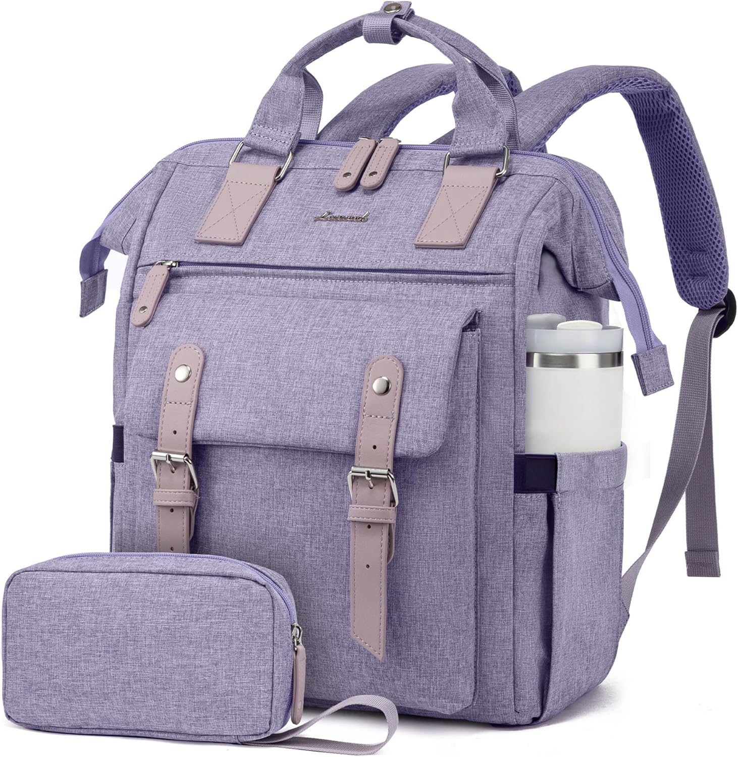 LOVEVOOK Laptop Backpack for Women, 15.6 Inch Teacher Nurse Bag Work Travel Computer Backpacks Purse, College Bookbag for School, Water Resistant Daypack, 15.6 inch