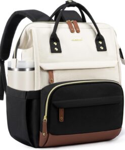 LOVEVOOK Laptop Backpack for Women, 15.6 Inch Work Business Backpacks Purse With Large Capacity, Waterproof Nurse Bag College Bookbag for School, Waterproof Casual Daypack for Travel