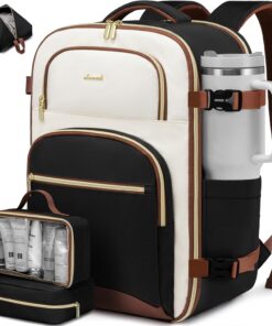 LOVEVOOK Travel Essentials Carry on Backpack 40L Travel Backpack for Women Men,Waterproof TSA Personal Item Travels Bag Airline Flight Approved,Large Carry on Luggage Laptop Backpack with Packing Cube
