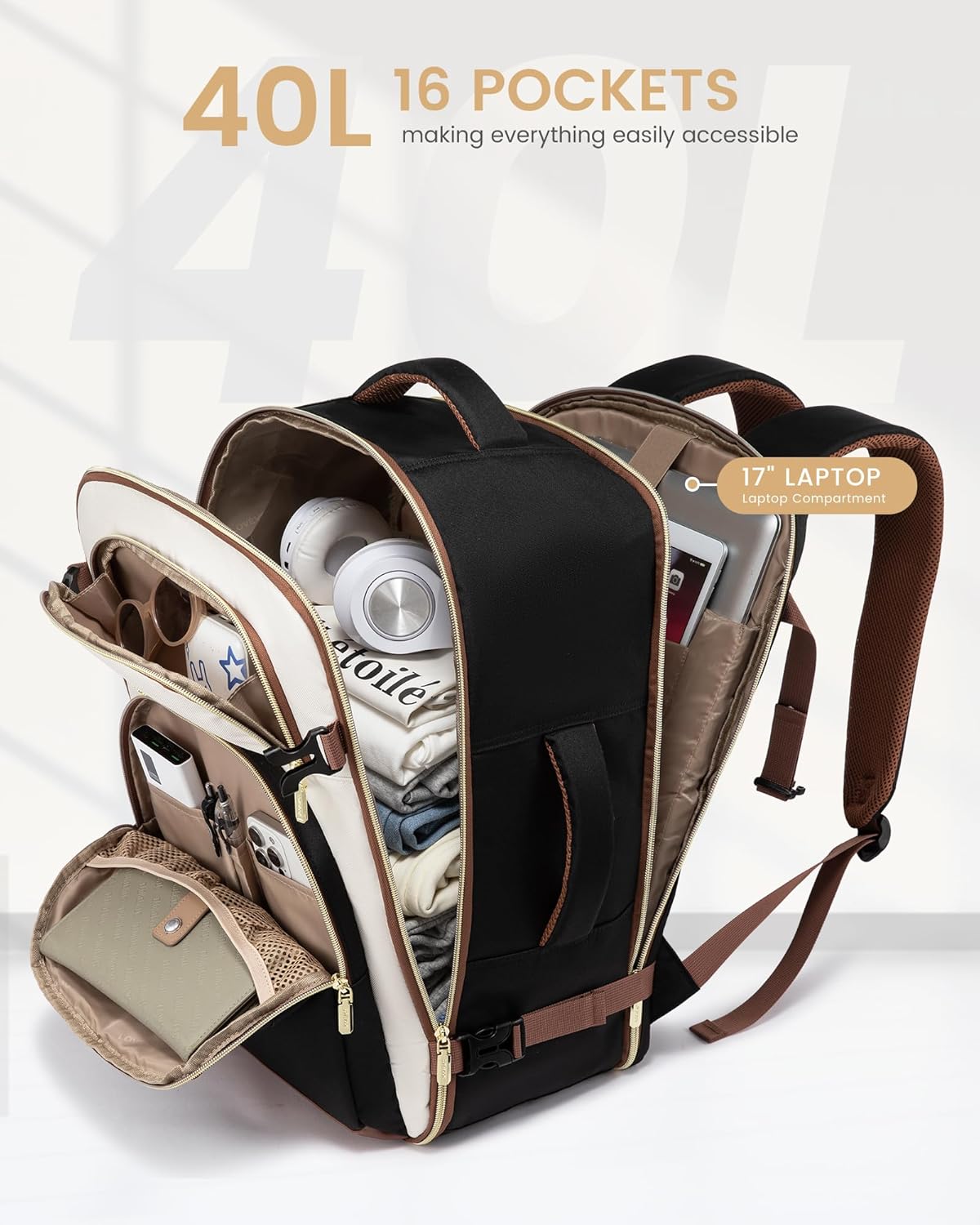 LOVEVOOK Travel Essentials Carry on Backpack 40L Travel Backpack for Women MenWaterproof TSA Personal Item Travels Bag Airline Flight ApprovedLarge Carry on Luggage Laptop Backpack with Packing Cube.jpg