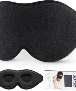 LitBear Sleep Mask for Side Sleeper Women Men, Eye Mask for Sleeping Light Blocking, 3D Contoured Cup Sleeping Mask, Soft Breathable Sleep Eye Mask with Adjustable Elastic Strap for Travel