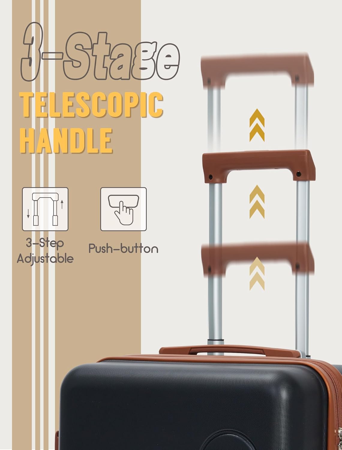 Luggage Sets 5 Piece Suitcases with Wheels Hardshell Suitcase Set ABS Carry on Luggage Set with TSA Lock Travel Luggage.jpg