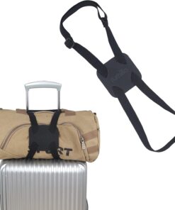 Luggage Straps Bag Bungee， Luggage Straps Suitcase Adjustable Belt，Add a Bag Easy to Travel Suitcase Elastic Strap Belt – (Black)