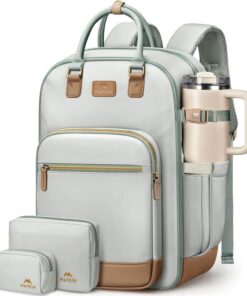 MATEIN 18x14x8 Personal Item Backpack for Spirit Airline, TSA Underseat Carry on Travel Weekender Bags for Women with Detachable Shoe Compartment, Custom-Fit 15.6" Laptop Sleeve & USB C Charging Port