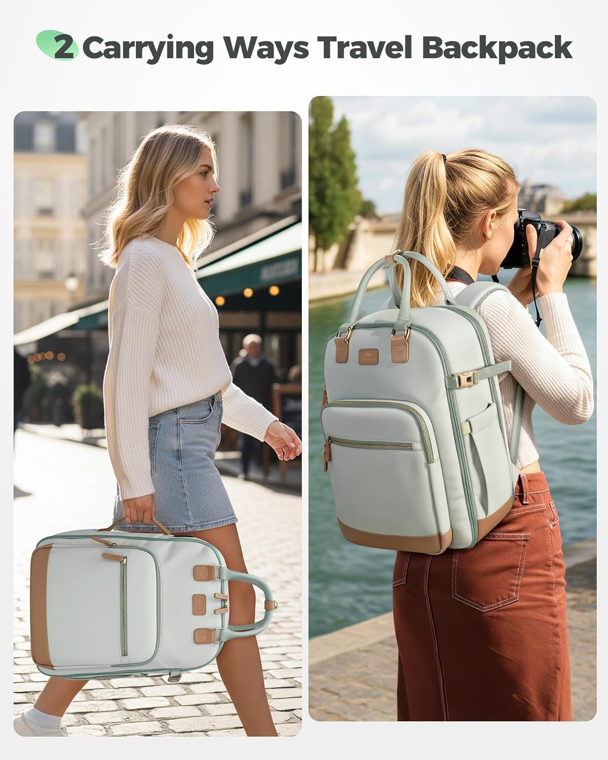 MATEIN 18x14x8 Personal Item Backpack for Spirit Airline TSA Underseat Carry on Travel Weekender Bags for Women with Detachable Shoe Compartment Custom Fit 15.6 Laptop Sleeve USB C Charging Port.jpg