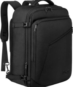 MATEIN Carry on Backpack, Extra Large Travel Backpack Expandable Airplane Approved Weekender Bag for Men and Women, Water Resistant Lightweight Daypack for Flight 40L, Black