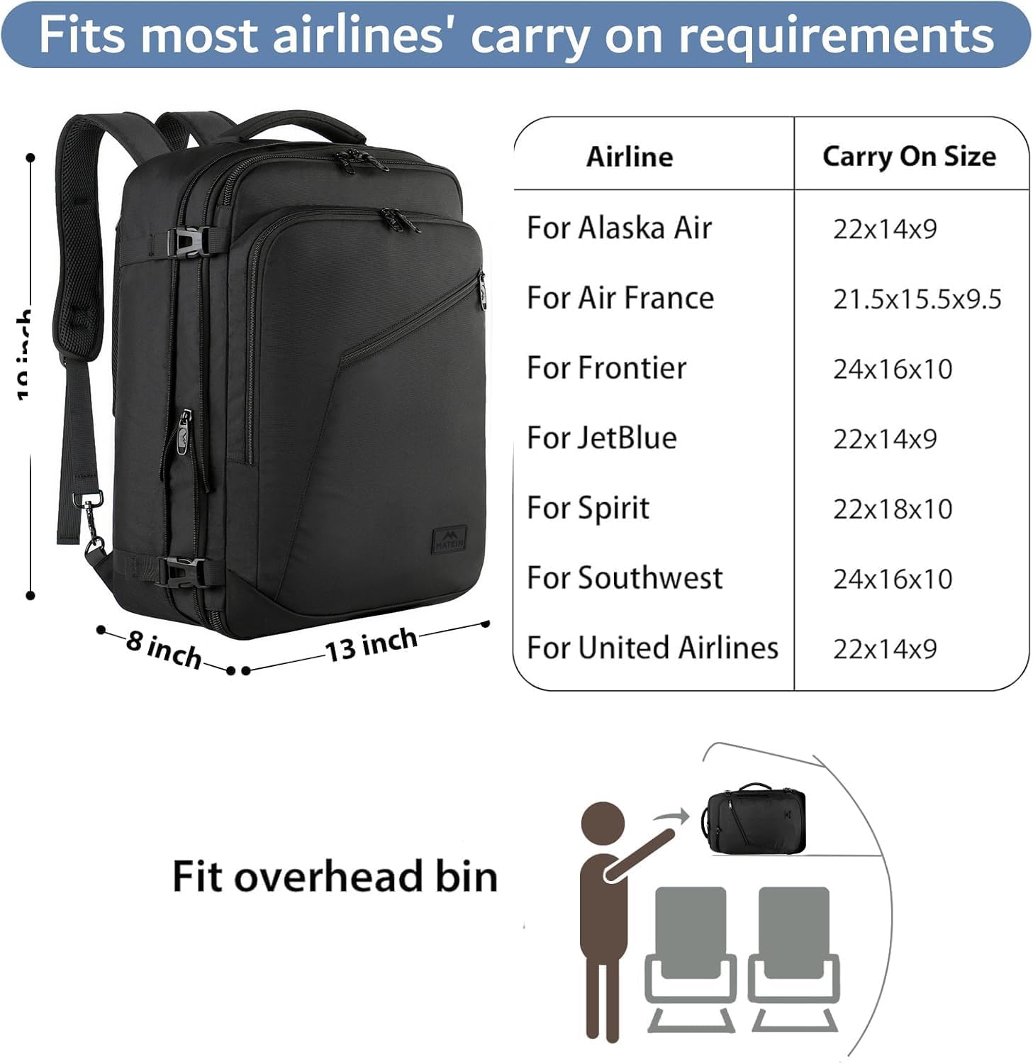 MATEIN Carry on Backpack Extra Large Travel Backpack Expandable Airplane Approved Weekender Bag for Men and Women Water Resistant Lightweight Daypack for Flight 40L Black.jpg