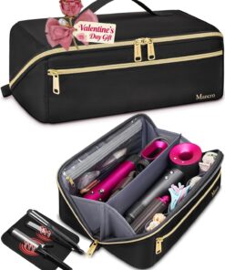 Mancro Hair Tools Travel Bag Compatible with Shark Flexstyle, Wide-open Hot Hair Tool Organizer with Separate Heat Resistant Mat, Hair Accessories Organizer for Straighteners, Curling Iron