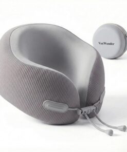 Memory Foam Travel Neck Pillow for Airplane, 360° Head Support Travel Essentials for Long Flights, Breathable Cover and Compact Storage Case, Portable Gift for Men and Women