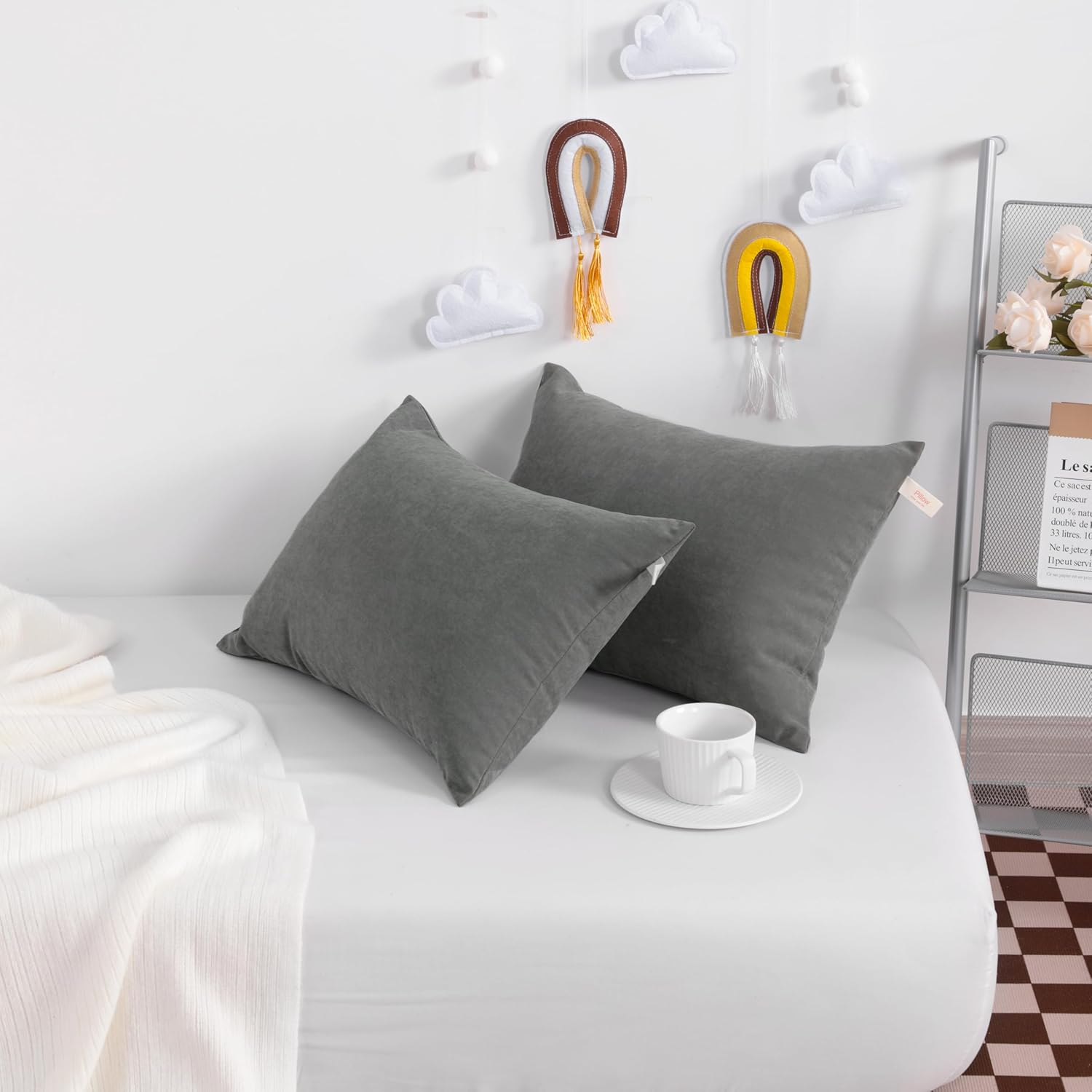 NTBAY Tiny Pillows Down Alternative 7x11 Microfiber Mini Pillow for Travel Pets Soft Machine Washable Small Pillows for Neck Wrist Lumbar and Knee Dark Grey.jpg