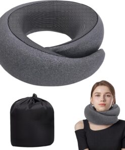 Neck Pillow Airplane, Travel Pillows for Airplanes, Memory Foam Adjustable Portable Neck Pillow for Traveling, Car Rides, and Home Use