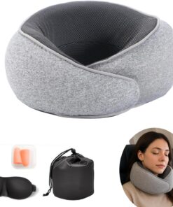 Neck Pillow for Traveling,Premium Memory Foam Travel Pillow, Removable Washable Neck Pillow Cover， Suitable for Airplanes,Offices and Cars