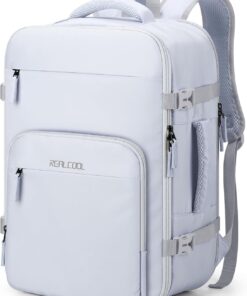 RealCool Travel Backpack for Women Men - Gift for Travelers, Students & Professionals, 15.6 Inch Laptop Carry On Backpack, TSA Flight Approved, College School Business Weekender Daypack -Blue