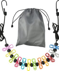 Retractable Portable Clothesline for Travel，Clothing line with 12 Clothes Clips, for Indoor Laundry Drying line,Outdoor Camping Accessories