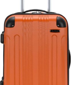 Rockland London Hardside Spinner Wheel Luggage, Orange, Carry-On 20-Inch