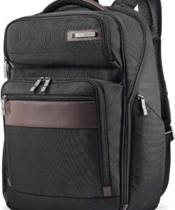 Samsonite Kombi Business Backpack – Ballistic Nylon, 15.6” Laptop Compartment, Tablet Pocket, SmartSleeve™, Multi-Pocket Organizer, Padded Straps & Back, Top Handle, Fleece-Lined Accessory Pocket