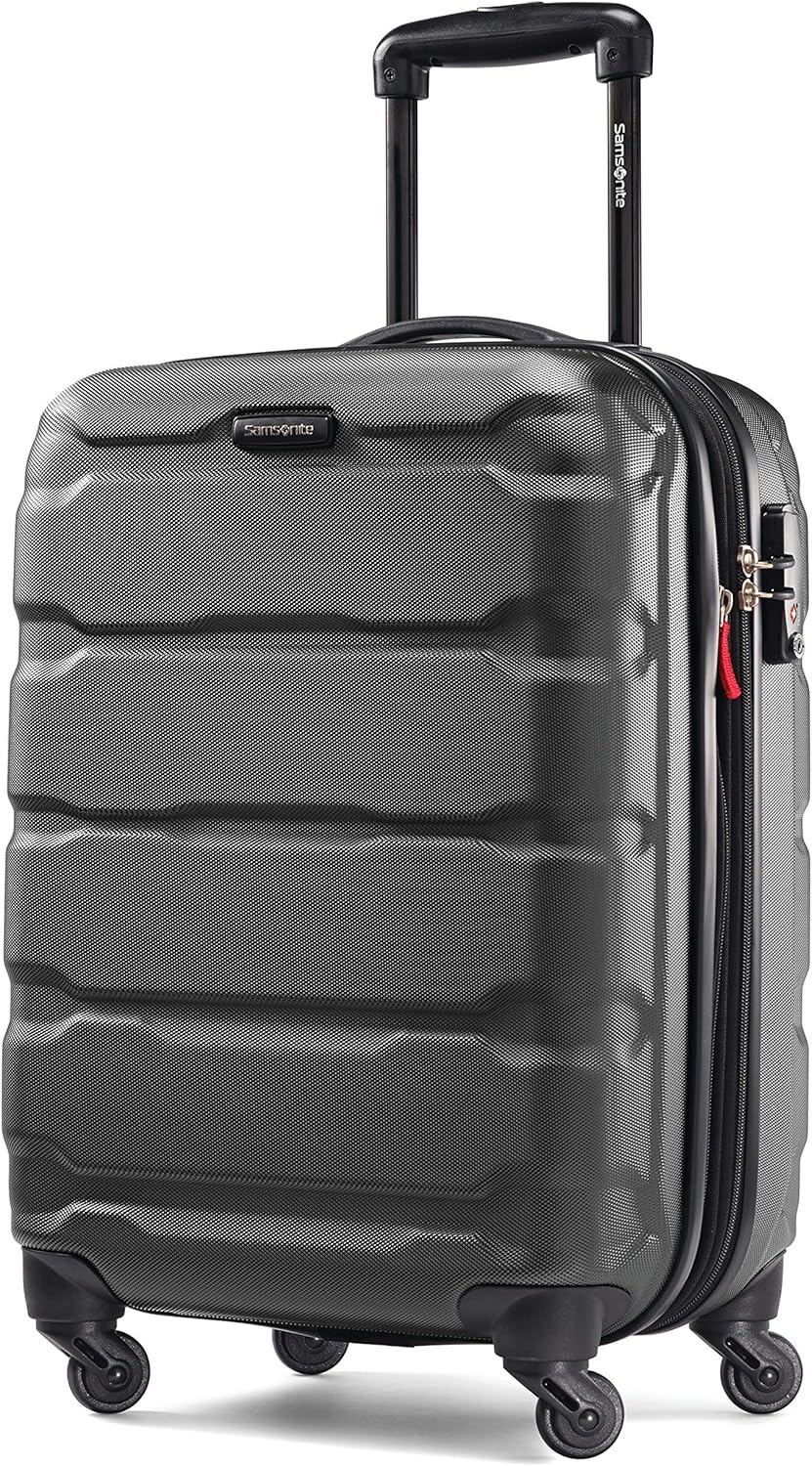 Samsonite Omni PC Hardside Expandable Luggage with Spinner Wheels, Black, Carry-On 20-Inch
