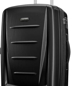 Samsonite Winfield 2 Hardside Expandable Luggage with Spinner Wheels, Brushed Anthracite, Checked-Medium 24-Inch