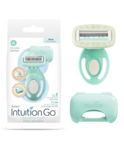 Schick Intuition Go Disposable Razor for Sensitive Skin, 1ct, Razors Sensitive Skin, Women’s Disposable Razors with Organic Aloe, Travel Razor | Stocking Stuffer