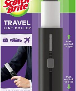Scotch-Brite Mini Travel Lint Roller, Works Great On Pet Hair, 30 Sheets