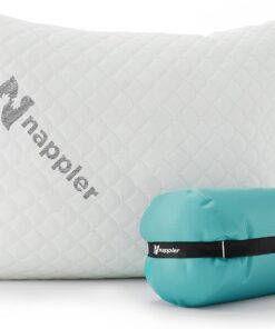 Small Shredded Memory Foam Pillow for Travel and Camping - Compressible Medium Firm Bed Pillow, Contoured Support, Breathable Cover, Machine Washable, Ideal Backpacking, Airplane and Car