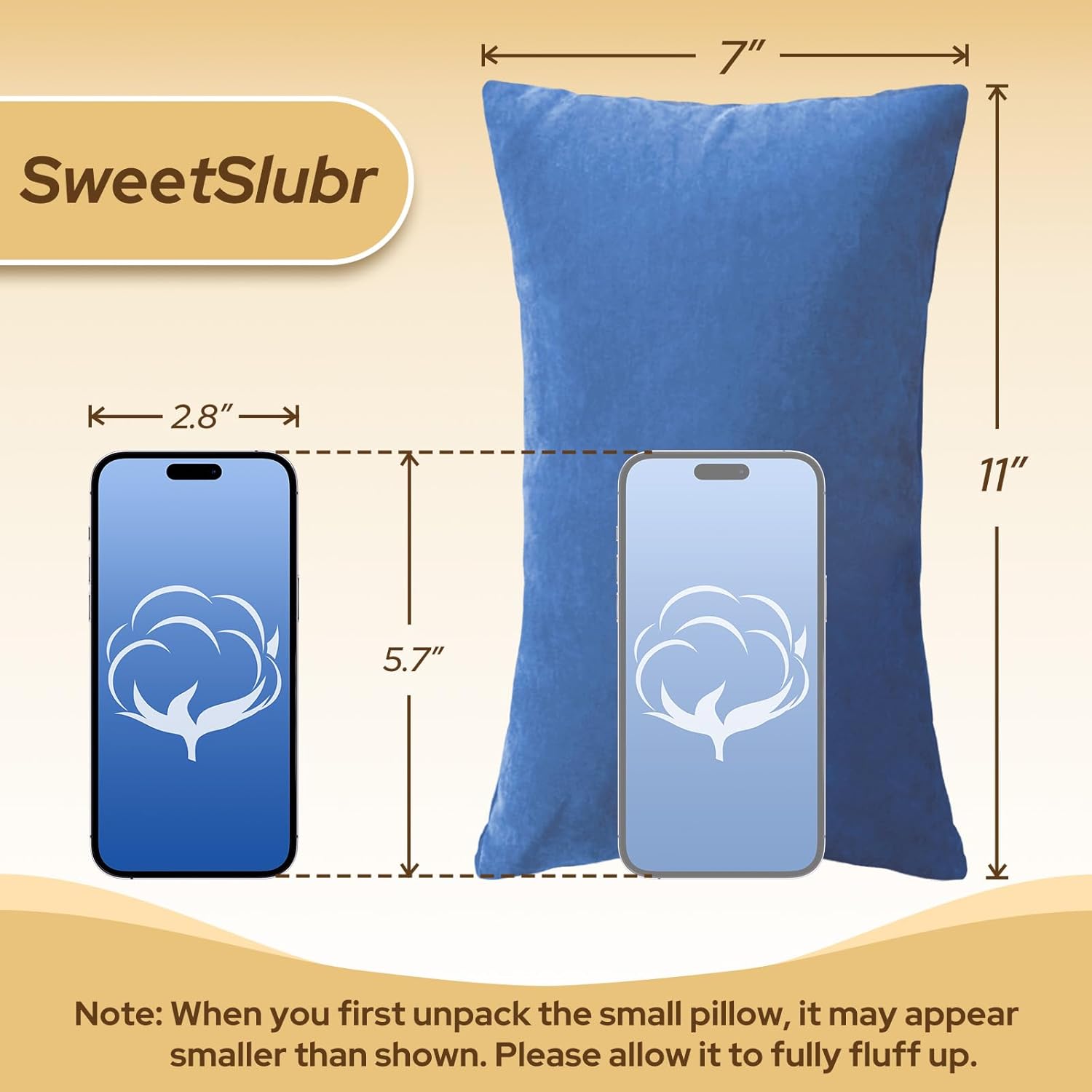 Small Travel Pillows 2 Pack 7x11 Mini Neck Pillow for Airplane Long Flight Machine Washable Headrest for Nap Sleeping Portable Soft Tiny Cushion for Lumbar Knee Ankle Blue.jpg