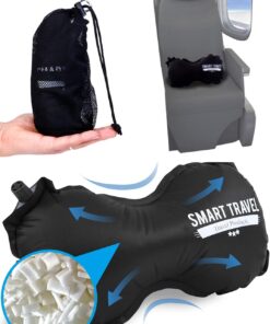 SmartTravel Travel Products Inflatable Lumbar Support Pillow for Airplane & Office – Firm, Adjustable Back Cushion for Long Flights