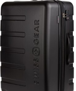 SwissGear 7366 Signature Hardside Expandable Luggage with Spinner Wheels, TSA Lock, Black, Checked-Large 27-Inch