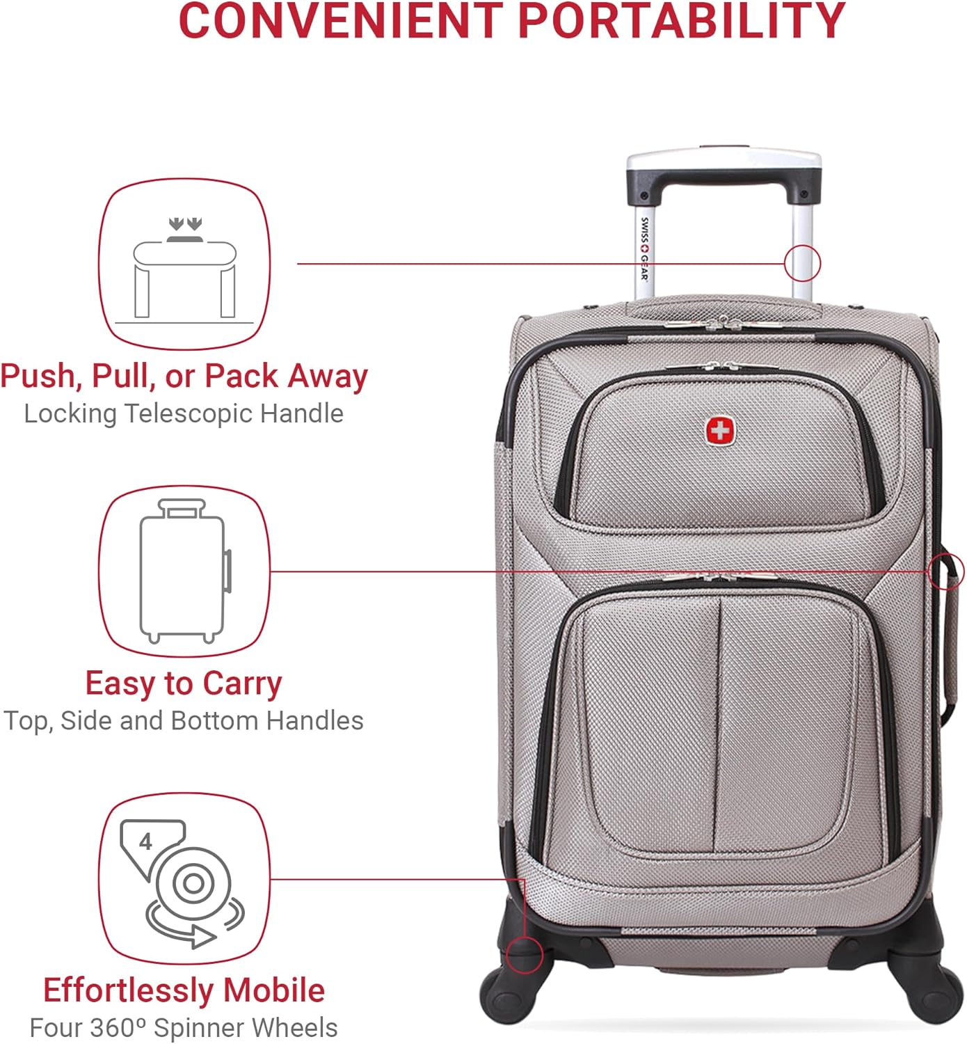 SwissGear Sion Softside Expandable Luggage – Carry On Suitcase with 360 Degree Wheels Retractable Handle – 21 Inch Perfect for 1 3 Night Trips – Pewter.jpg
