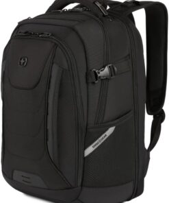 SwissGear Travel Tech Pro Laptop Backpack – Fits Laptops up to 16” – ScanSmart TSA-Friendly Backpack with Multiple Organizer Pockets – Black