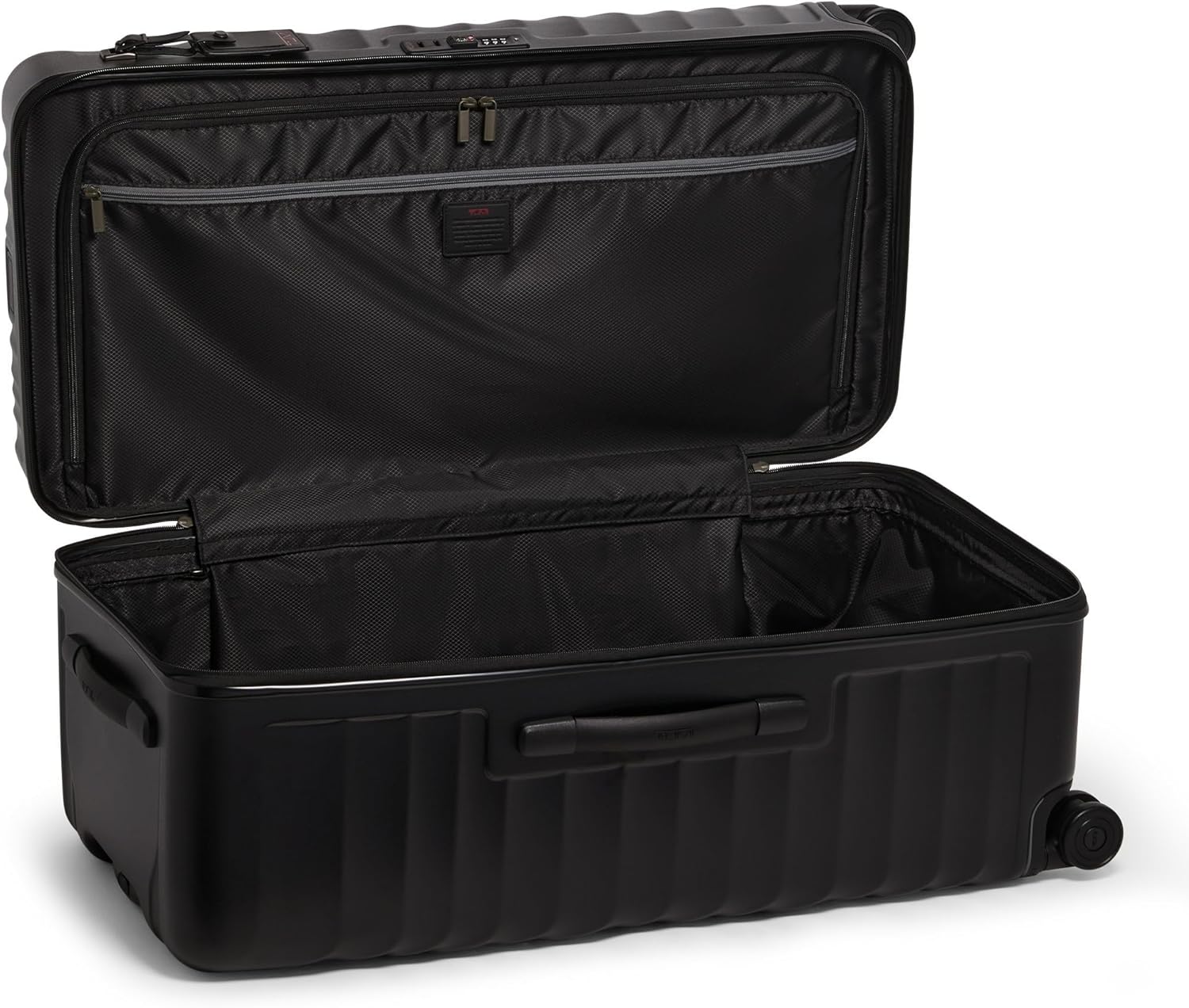 TUMI 19 Degree 4 Wheeled Large Rolling Trunk Durable Hard Shell Checked Bag 31.3 X 15.8 X 14.8 Black Texture.jpg