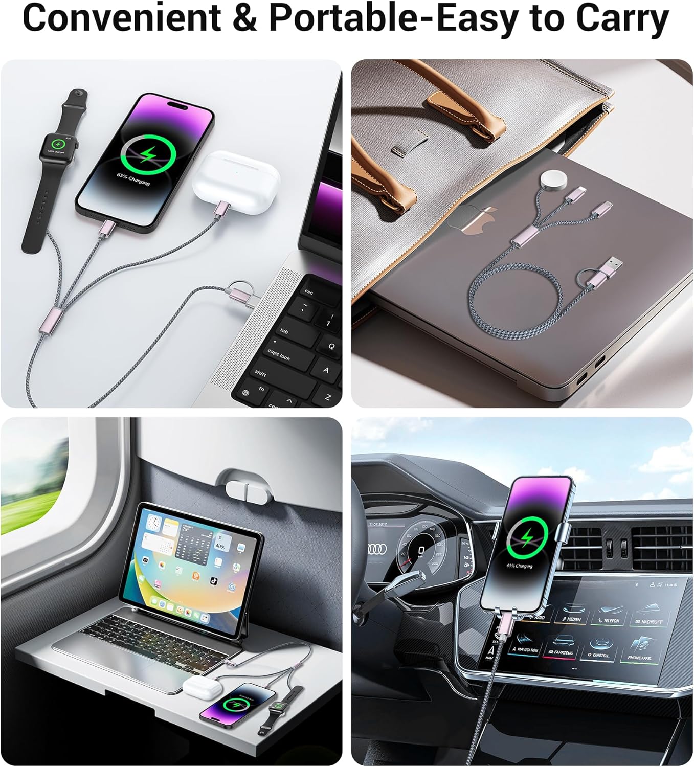 Temdan for Travel Essentials3 in 2 USB C Cable for Apple Watch Chargerfor iPhone 17 ChargerMulti Charging Cable CordVacation Camping EssentialsPortable Designed for iWatch for iPhone 16 12 4FT.jpg